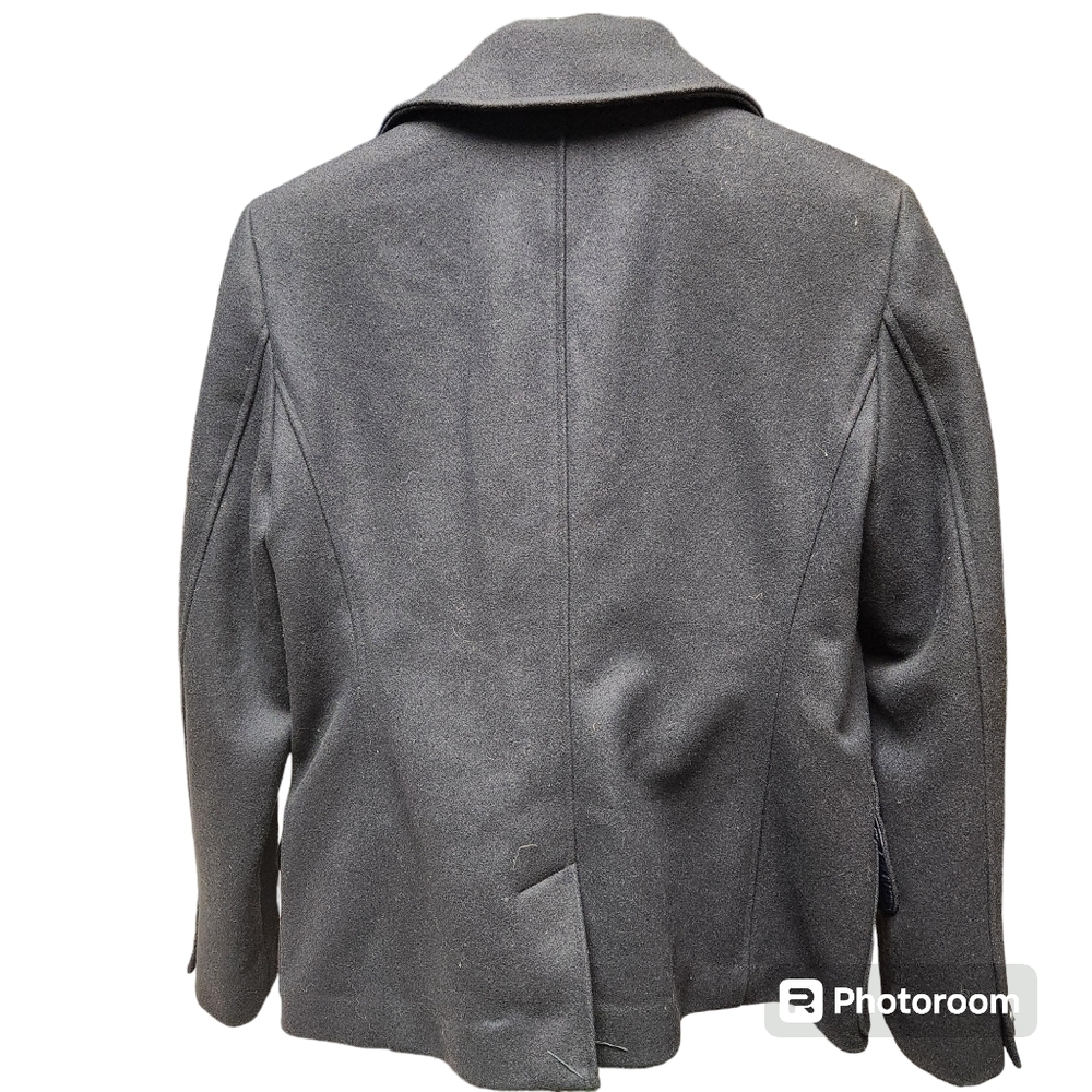 LL Bean Signature Wool Peacoat Sz. 12 Navy - Picture 3 of 14